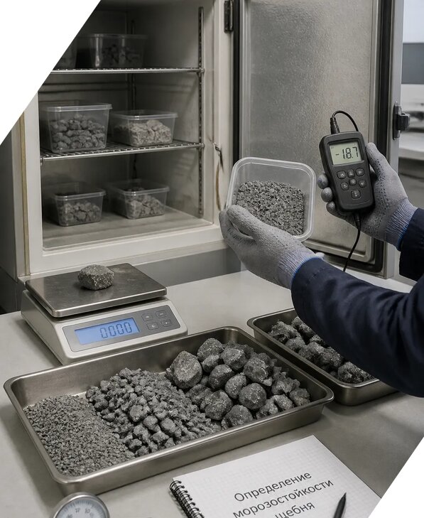 Определение морозостойкости щебня в Белореченске от 3550 р. | ЭкспертизаРоссия