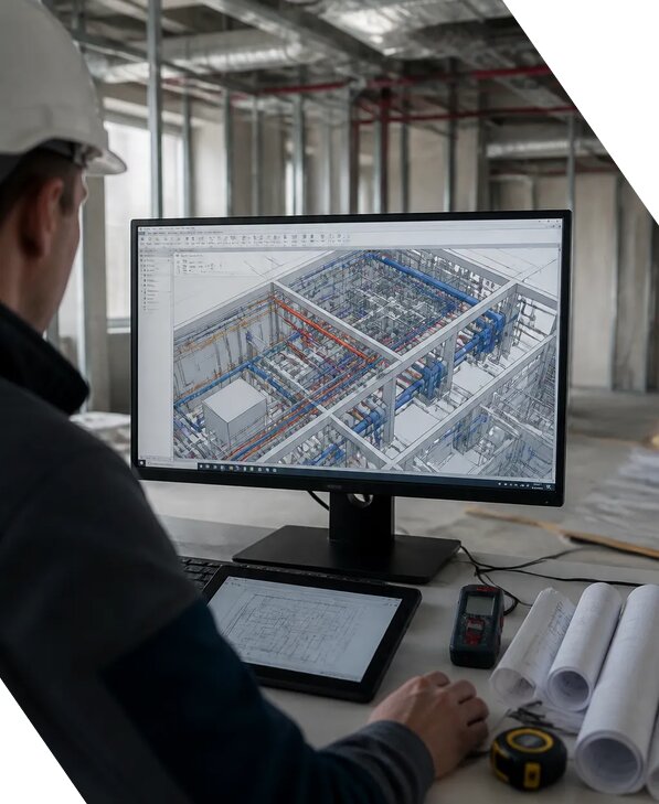 Создание BIM модели инженерных сетей для объектов в Белореченске